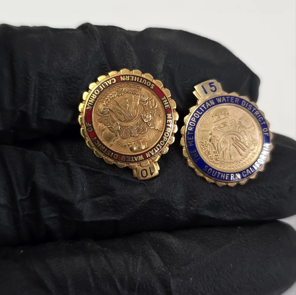 10K Gold and Blue Metropolitan Water District Pins